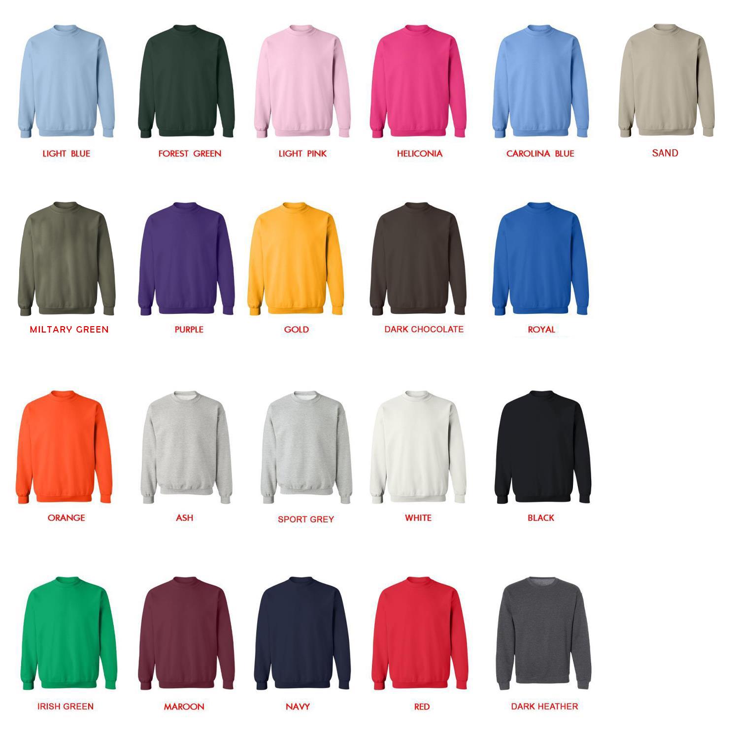 sweatshirt color chart - Labrador Shop UK