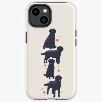 Black Labrador Dog Artwork Illustration Iphone Case