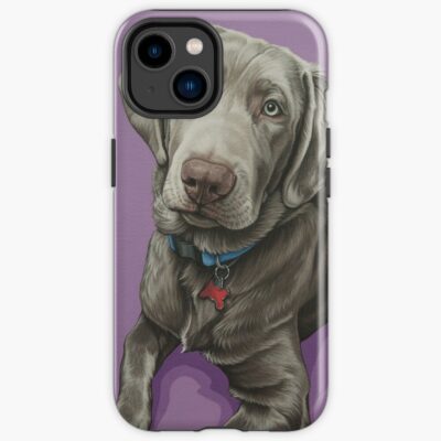 Sweet Silver Labrador Retriever Painting Lab Iphone Case