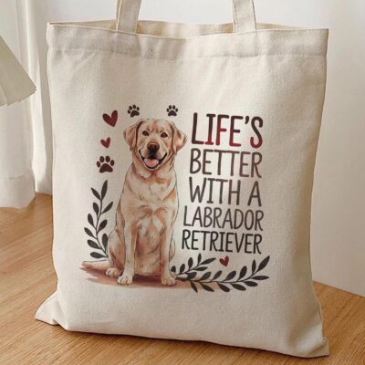 Labrador Retriever Yellow Lab Watercolor Art Tote Bag