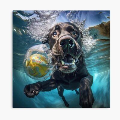 Labrador Retriever Swimming Underwater 1 Series Poster