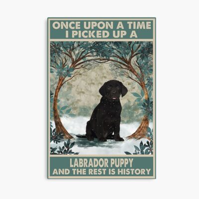 Labrador Puppy Once Upon Time Poster