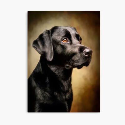 Black Labrador Portrait Artwork Illustration Poster