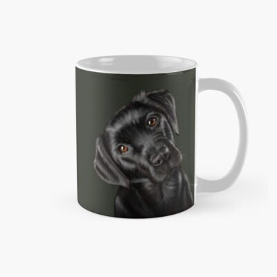 Black Labrador Dark Green Artwork Mug