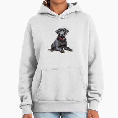 Black Labrador Artwork Design Illustration Hoodie