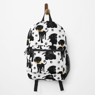 Black Lab Puppies Artwork Illustration Backpack