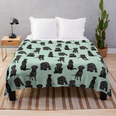 Black Labrador Throw Blanket