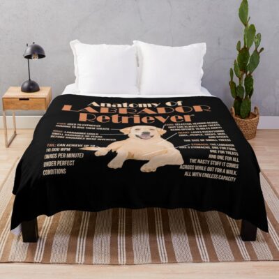 Anatomy Of Labrador Retriever Throw Blanket