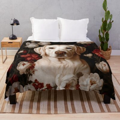 The White Labrador Retriever Throw Blanket