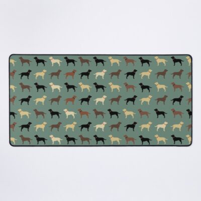 Labrador Retriever Dog Silhouettes Pattern Classic Mouse Pad