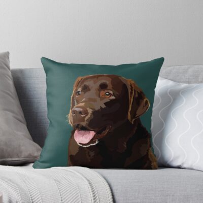 Chocolate Lab Throw Pillow